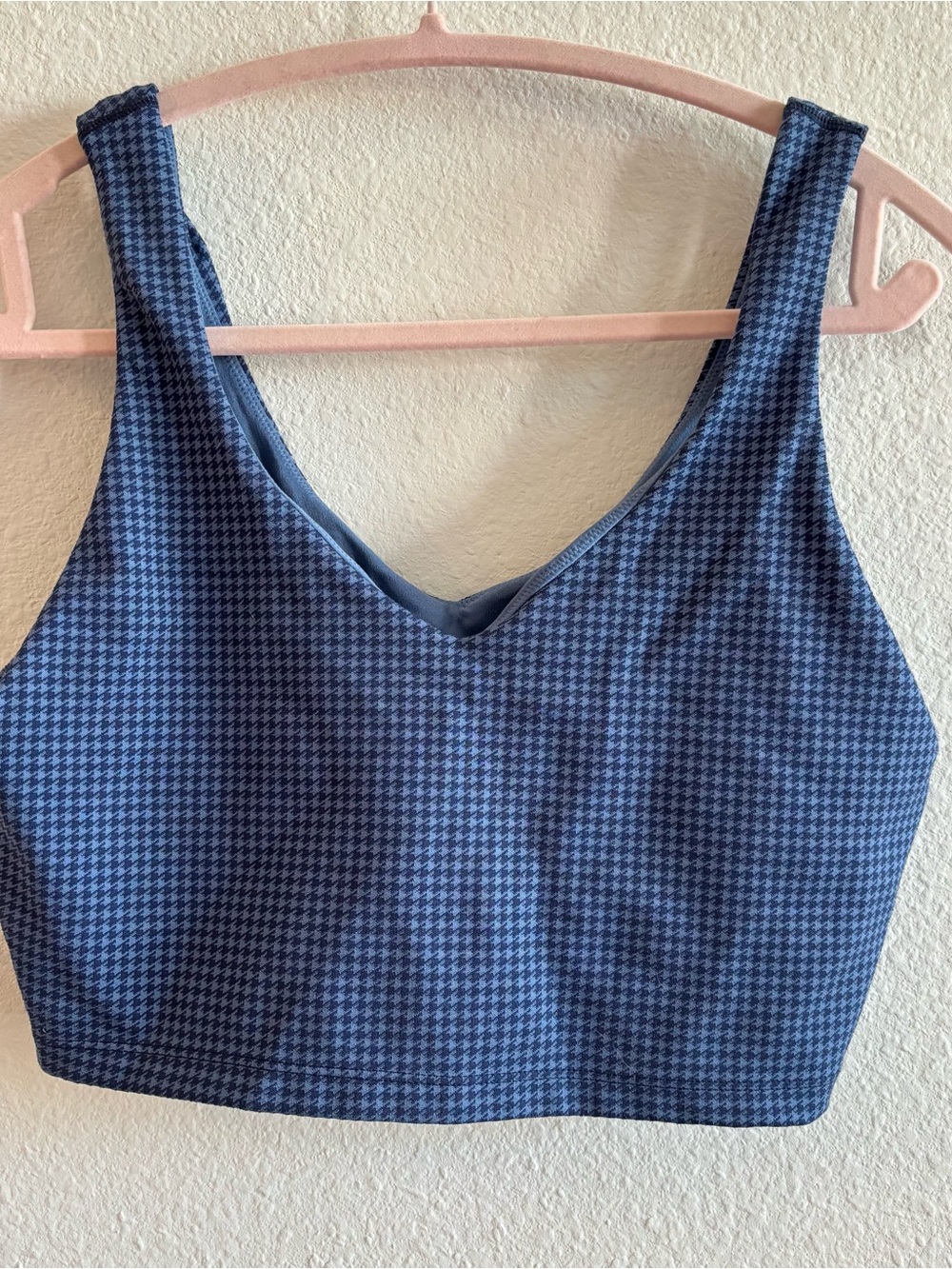 Aerie Offline Mini Houndstooth V-Neck Cropped Tank Size M